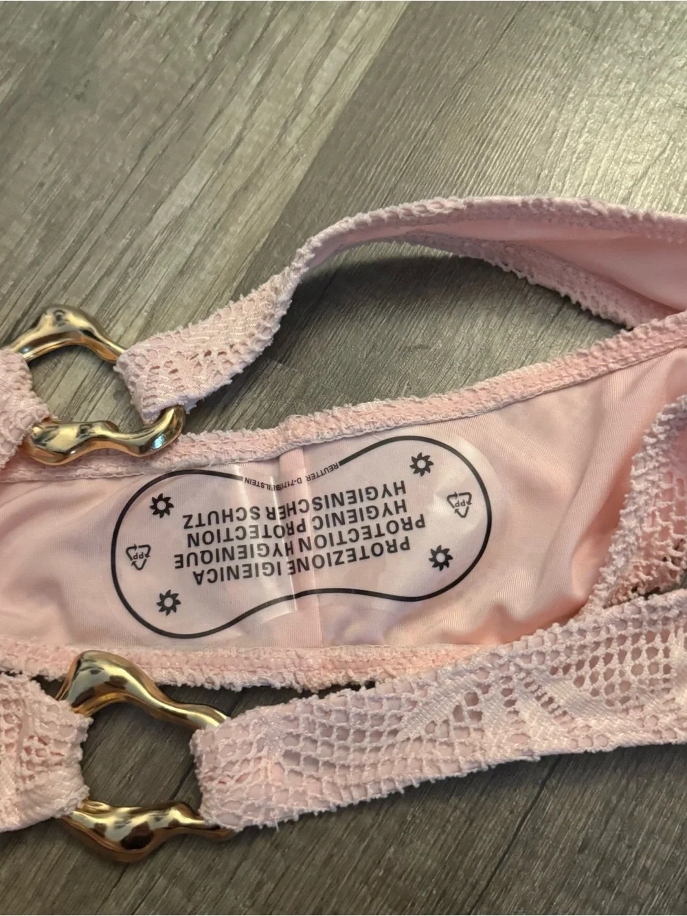 Light Pink Textured Bikini Bottoms